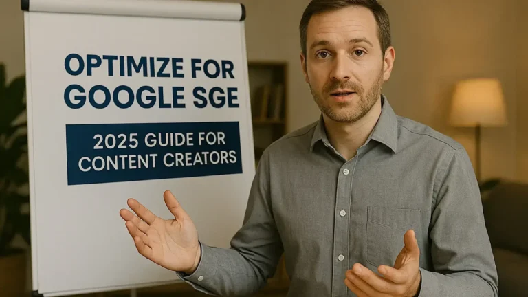 Optimize for Google SGE 2025 guide for content creators
